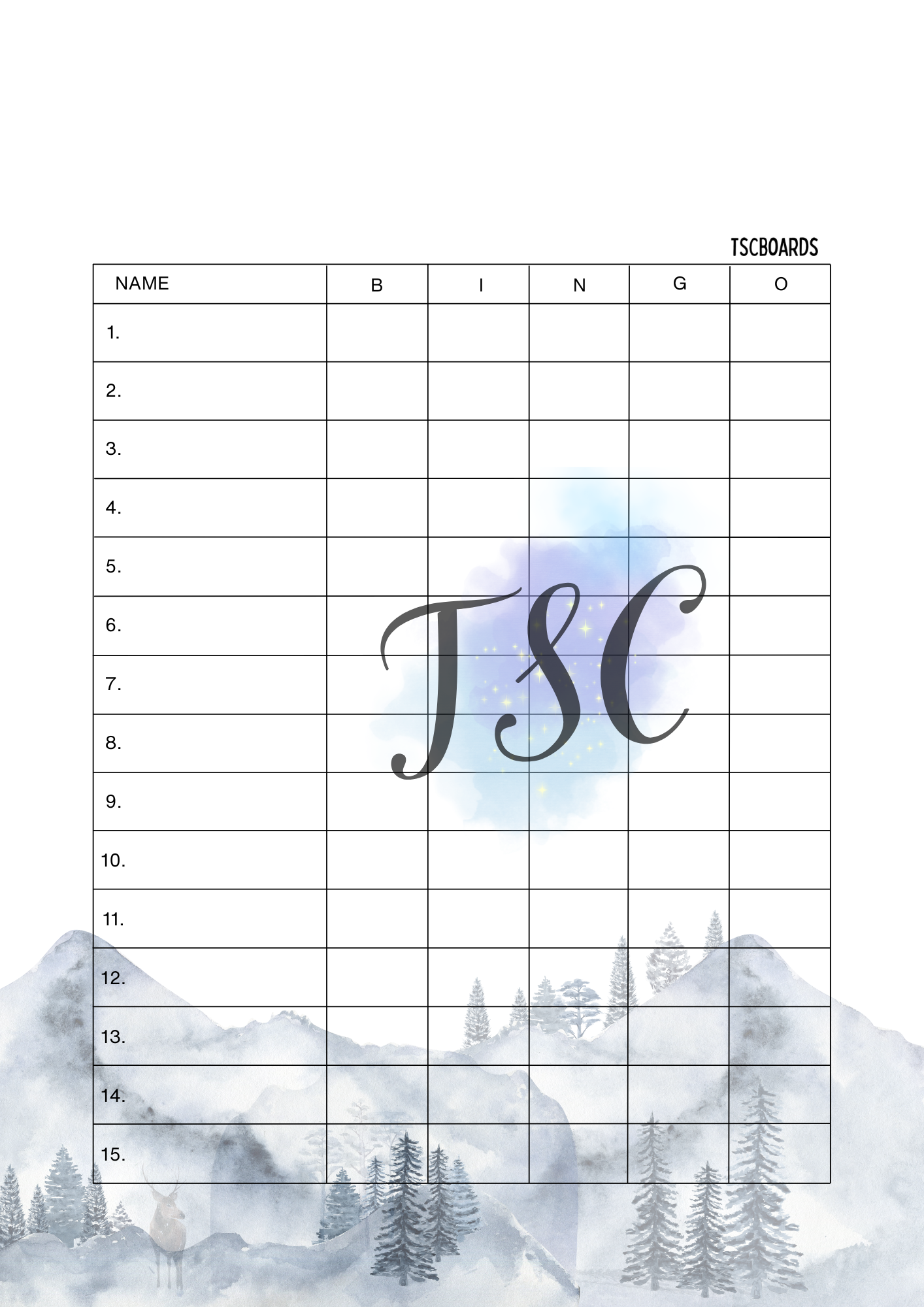 Grey Winter Forest 1-75 Ball