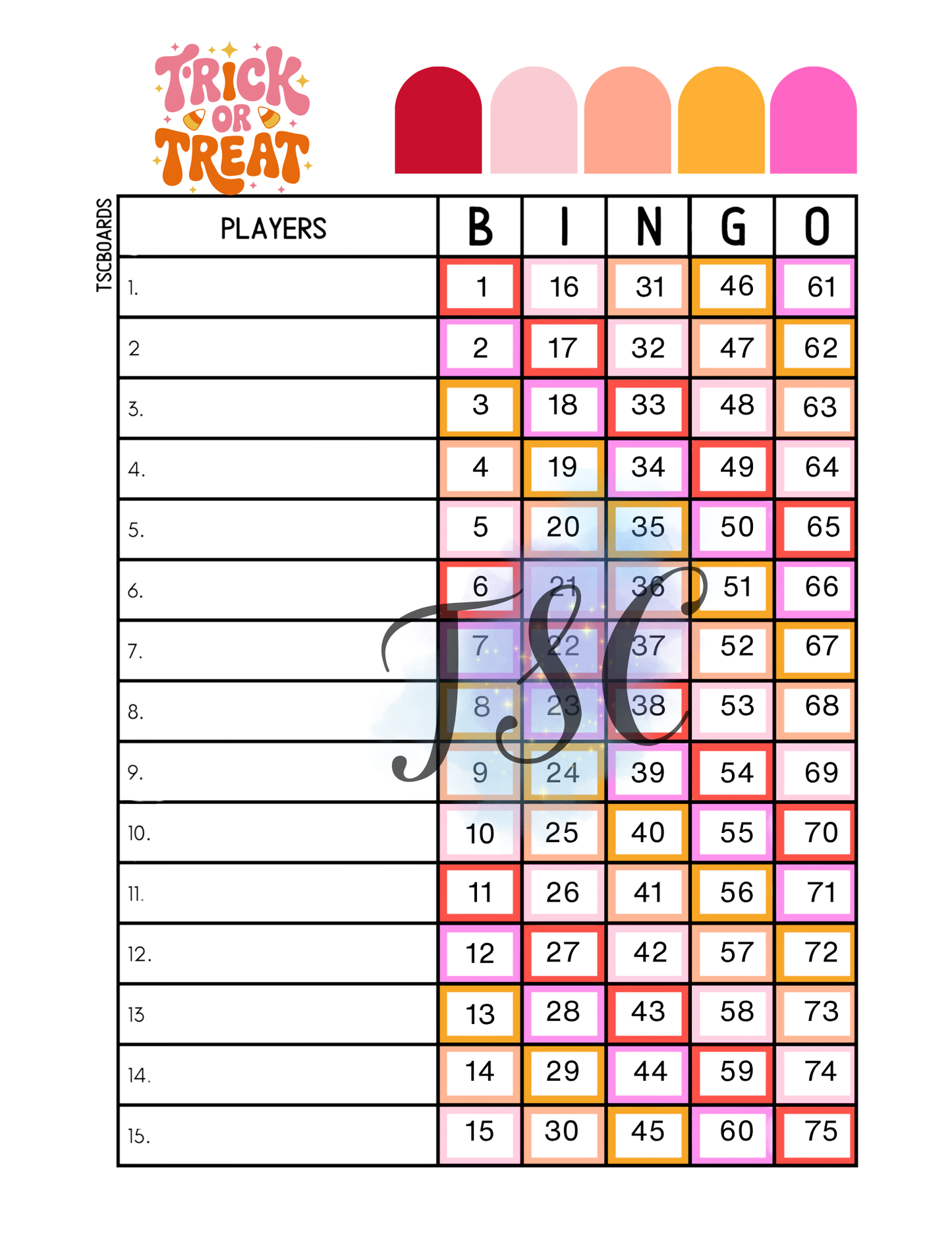 Trick or Treat Rainbow 1-75 Ball