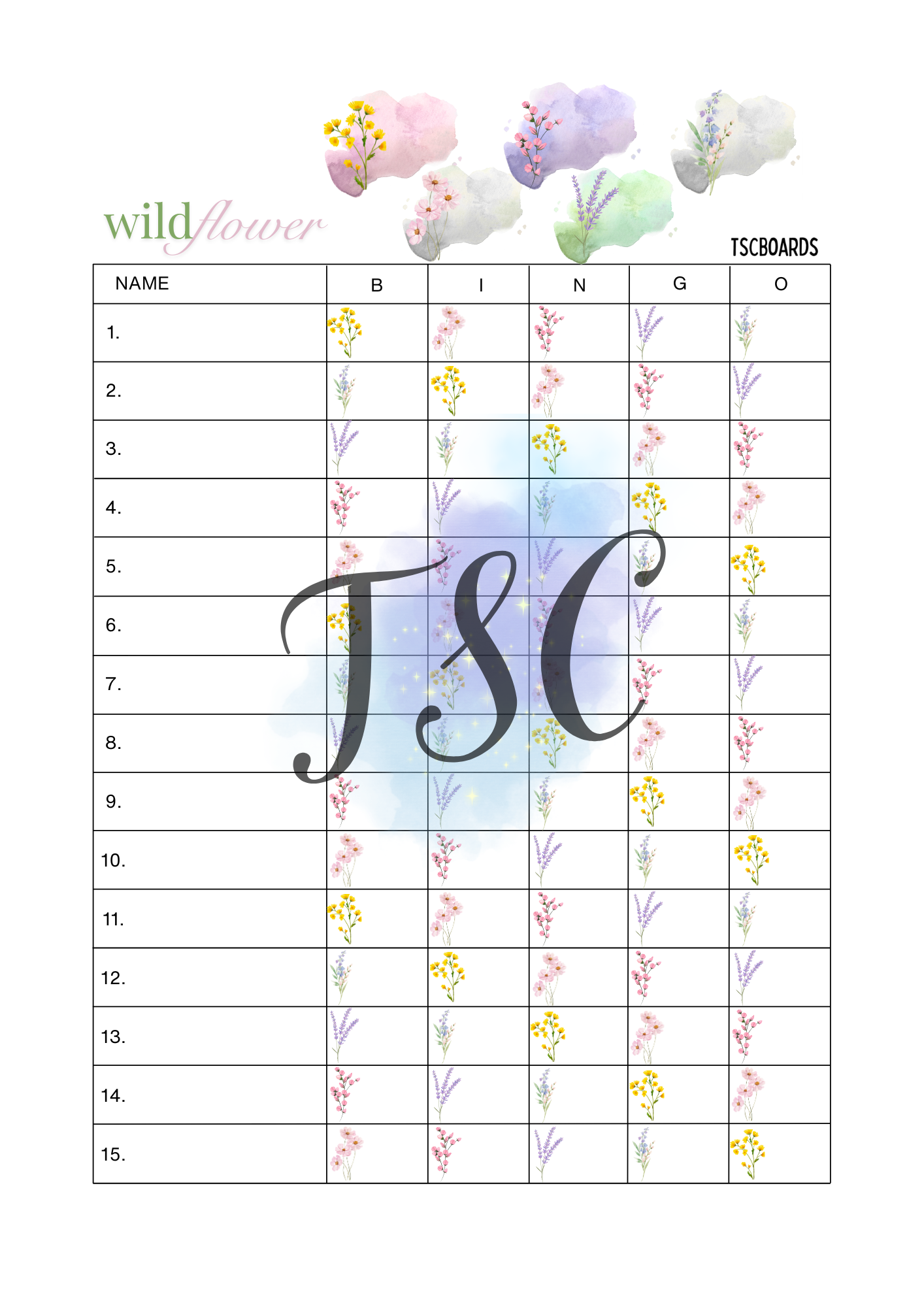 Wild Flower Rainbow 1-75 Ball
