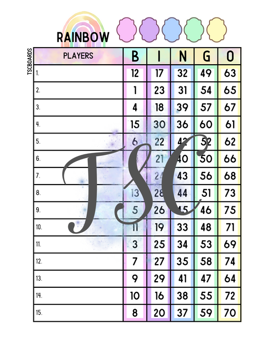 Rainbow Pastel Board 1-75 Ball