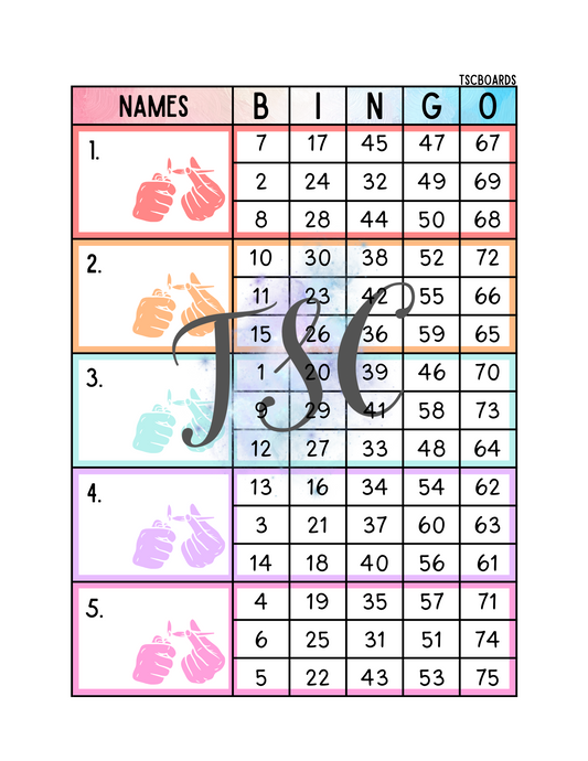 Light It Up Block Bingo Board 1-75 Ball