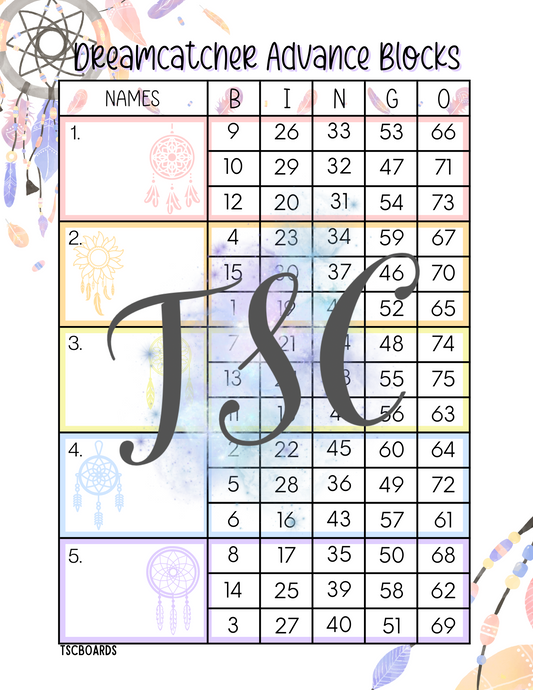 Dreamcatcher Advance Blocks Main 1-75 Ball