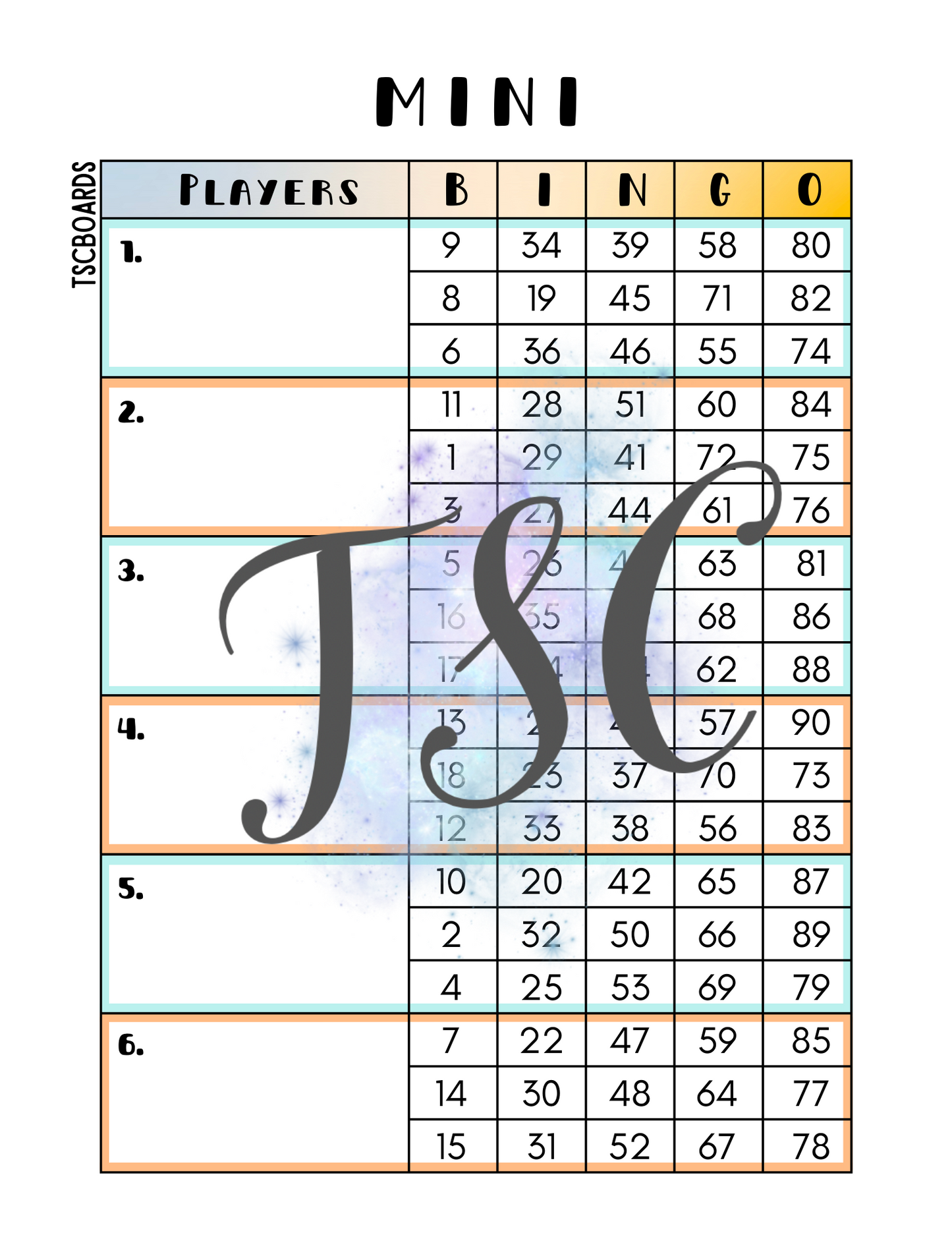 Block Mini Advancer Board 1-90 Ball