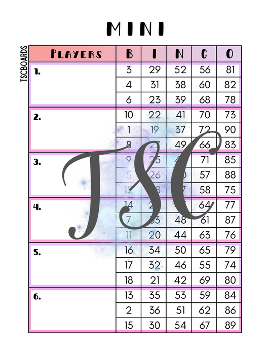 Block Mini Advancer Board 1-90 Ball