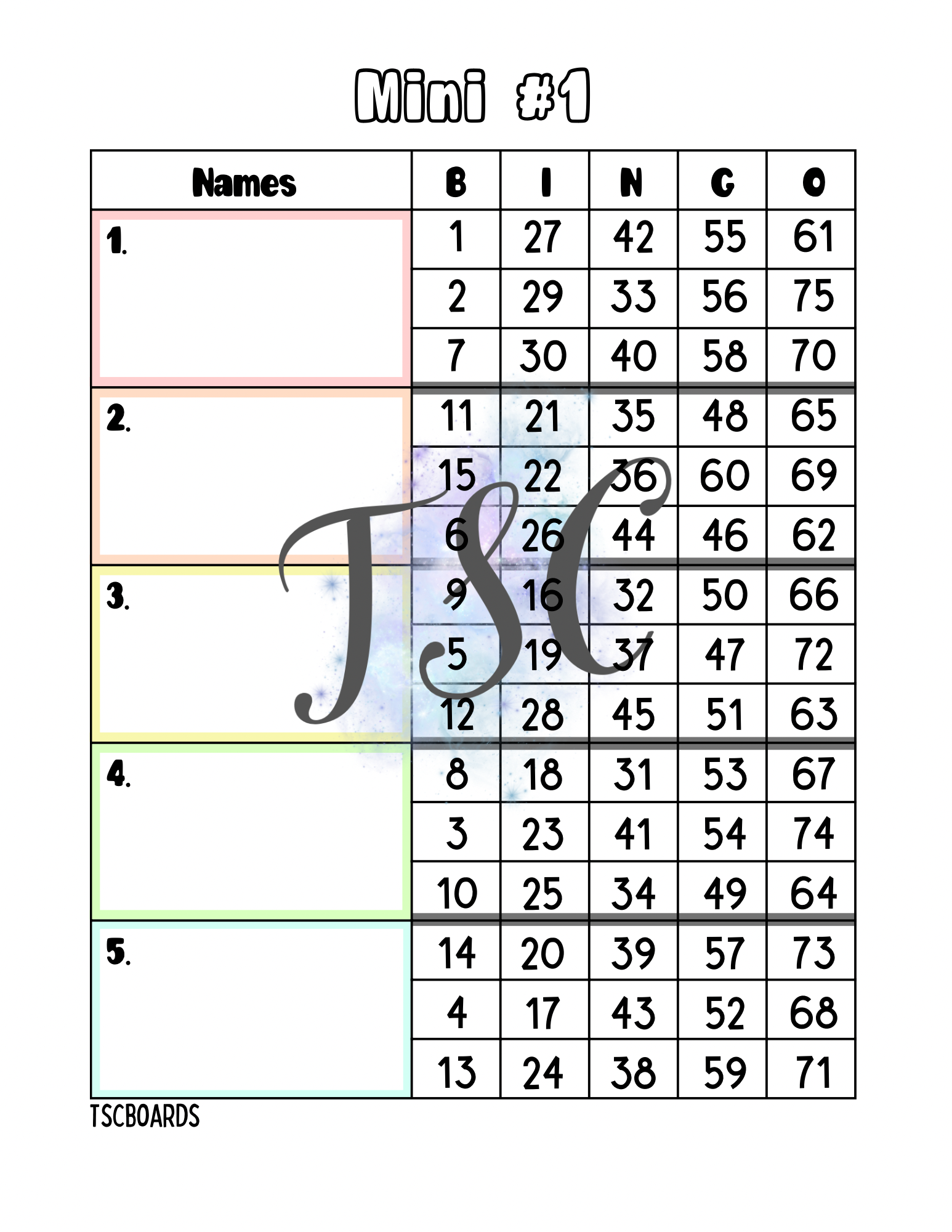 mini-1-block-bingo-board-1-75-ball-tscboards for Free Printable Bingo 1 75 Mini #1 Block Bingo Board 1-75 Ball – TSCBoards for Free Printable Bingo 1 75