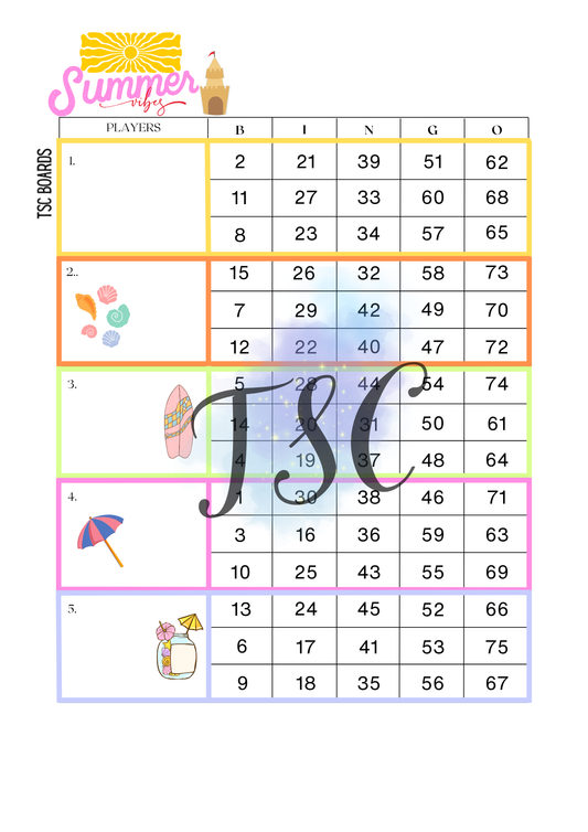 Summer Vibes Blocks Mixed 1-75 Ball