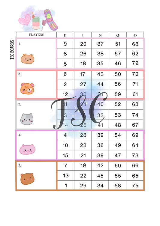 Cute Animals Block Mixed 1-75 Ball