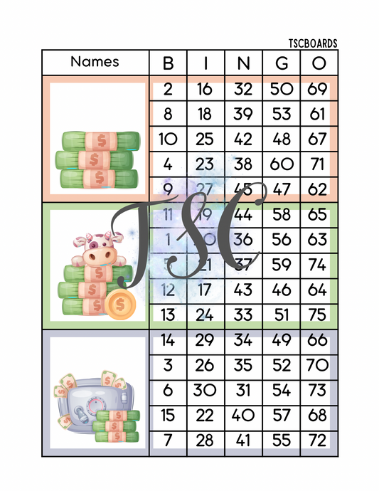 Moo-Lah Mega Block Bingo Board 1-75 Ball