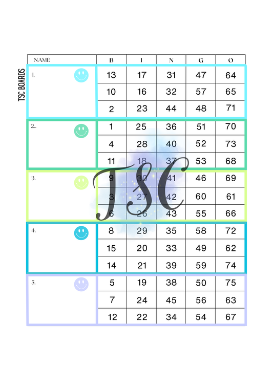 Smiley Face Blocks Mixed 1-75 Ball