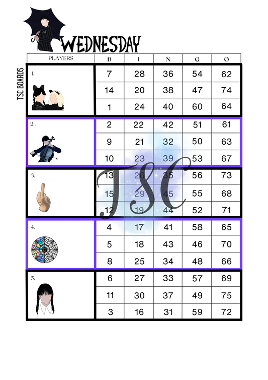 Wednesday Block Mixed 1-75 Ball