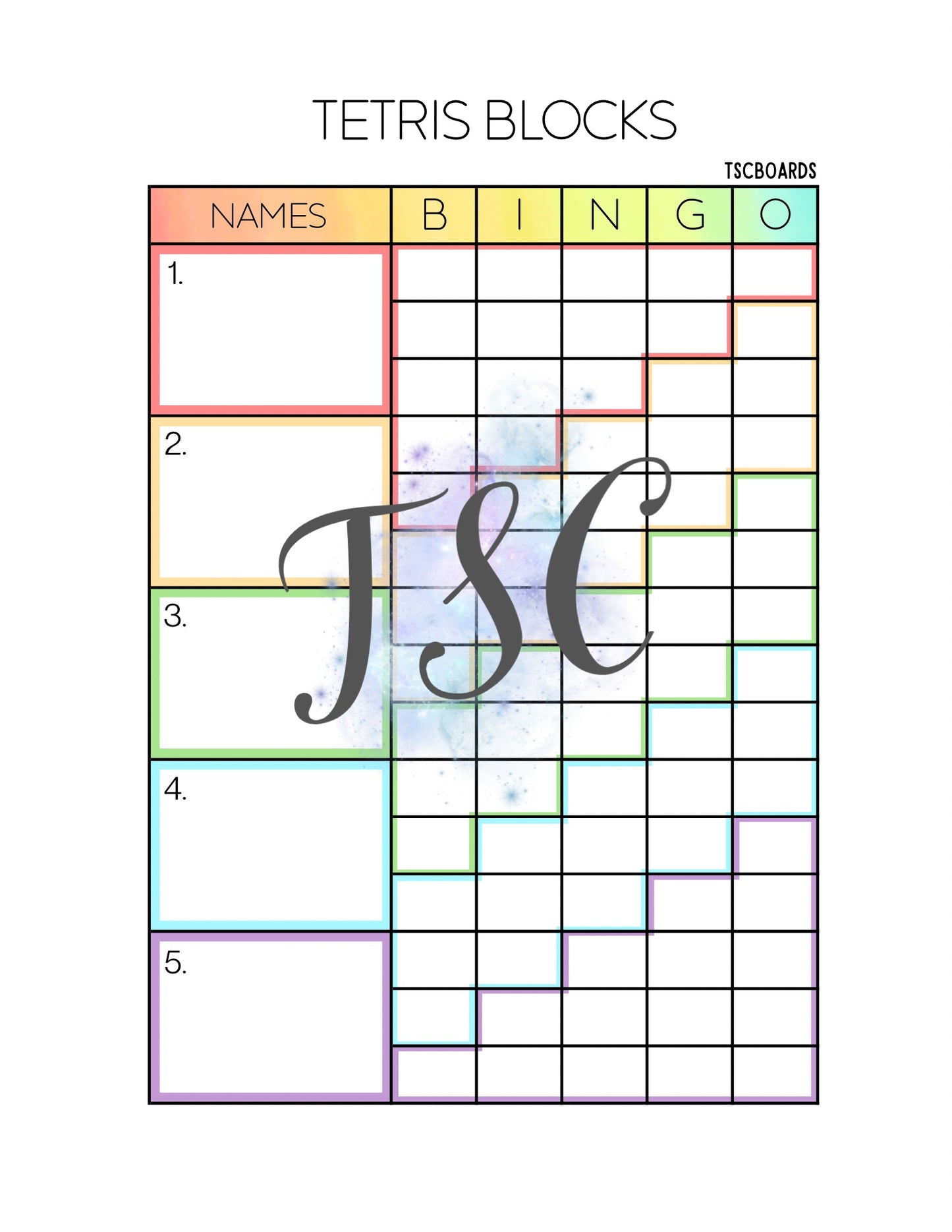 Tetris Blocks Board 1-75 Ball