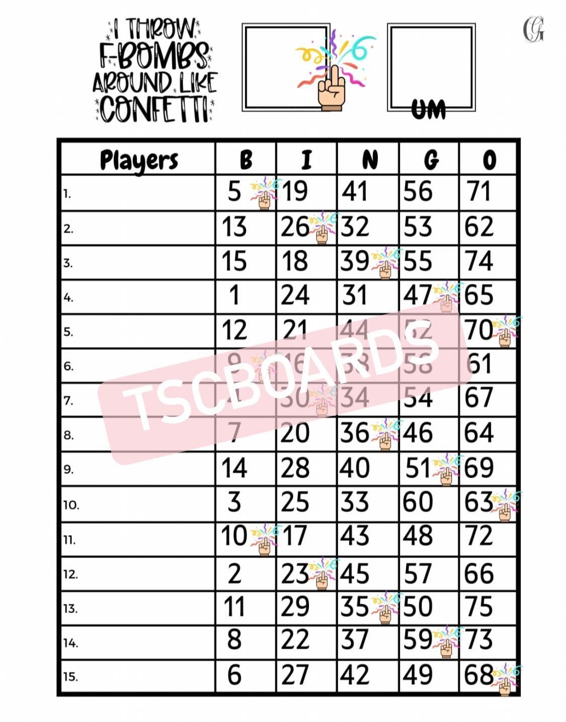 Fbombs Like Confetti 1-75 Mixed