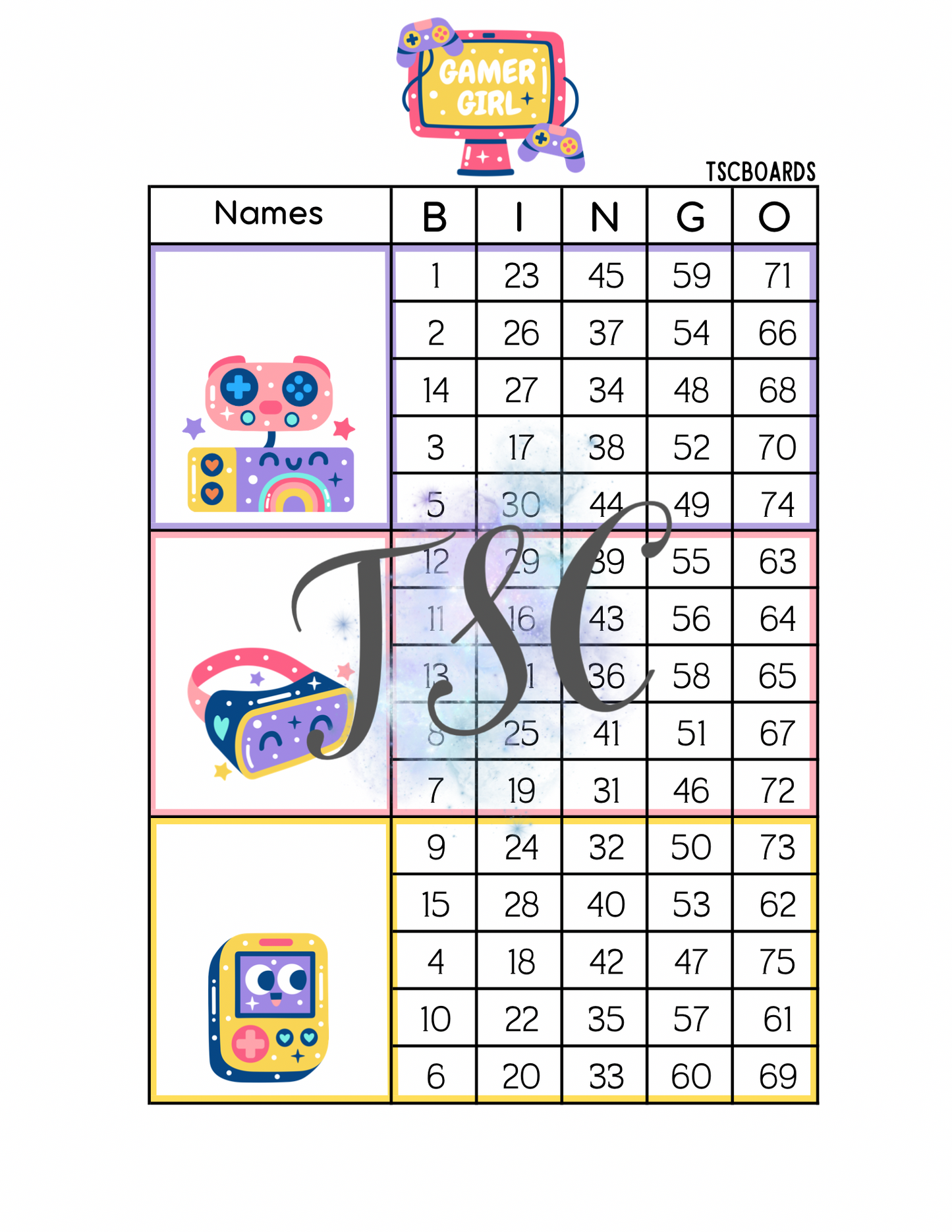 Gamer Girl Mega Block 1-75 Mixed