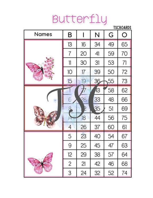 Pink Butterfly Mega Block 1-75 Mixed