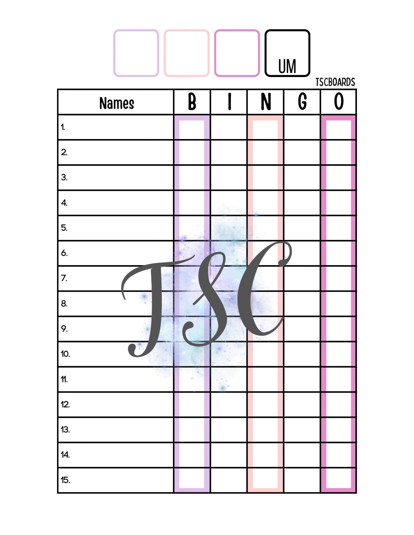 3 Colour Board 1-75 Ball