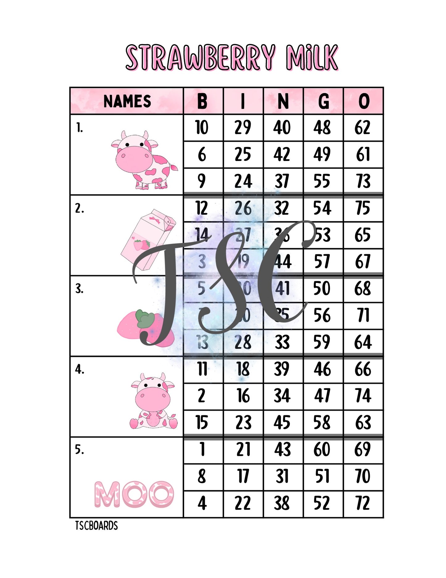 Strawberry Milk Block 1-75 Mixed