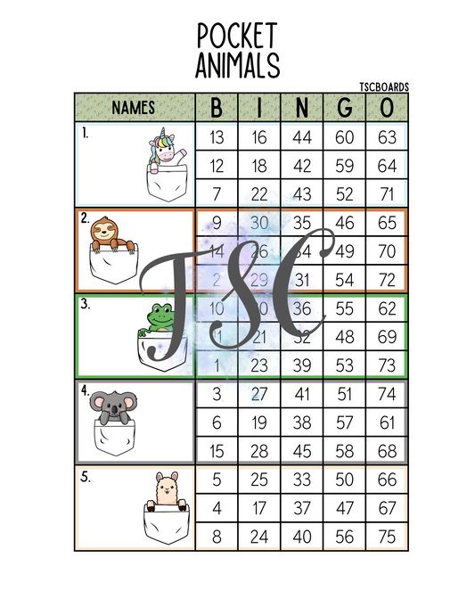 Pocket Animals Block Board 1-75