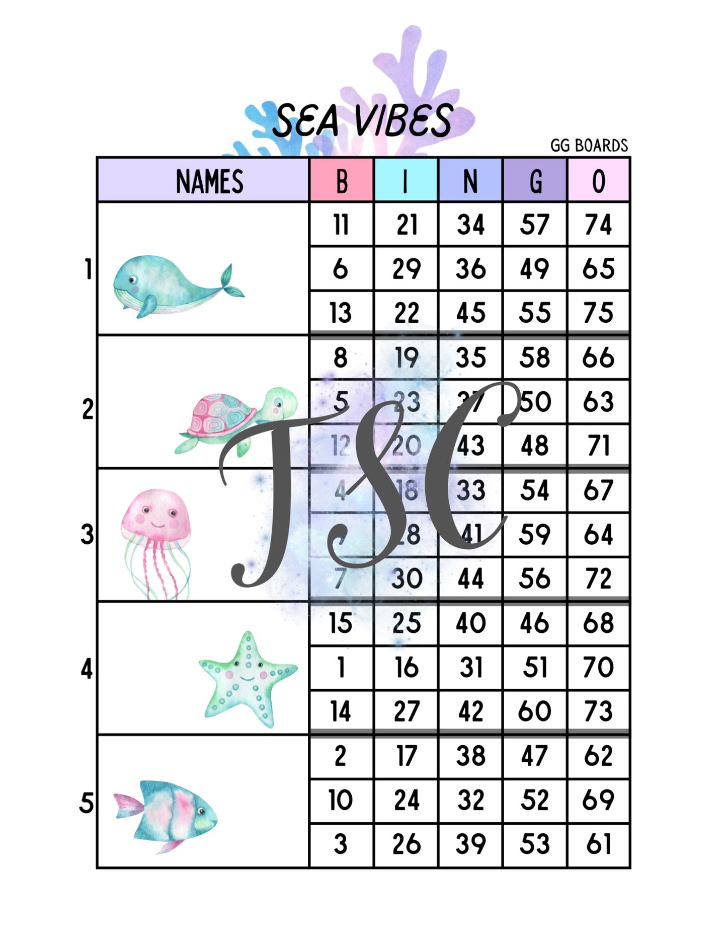 Sea Vibes Block 1-75 Mixed