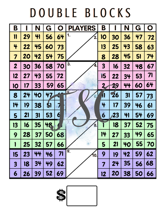 Double Blocks 1-75 Mixed