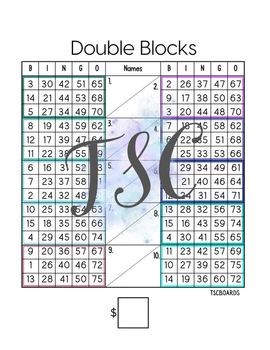 Double Blocks 1-75 Mixed