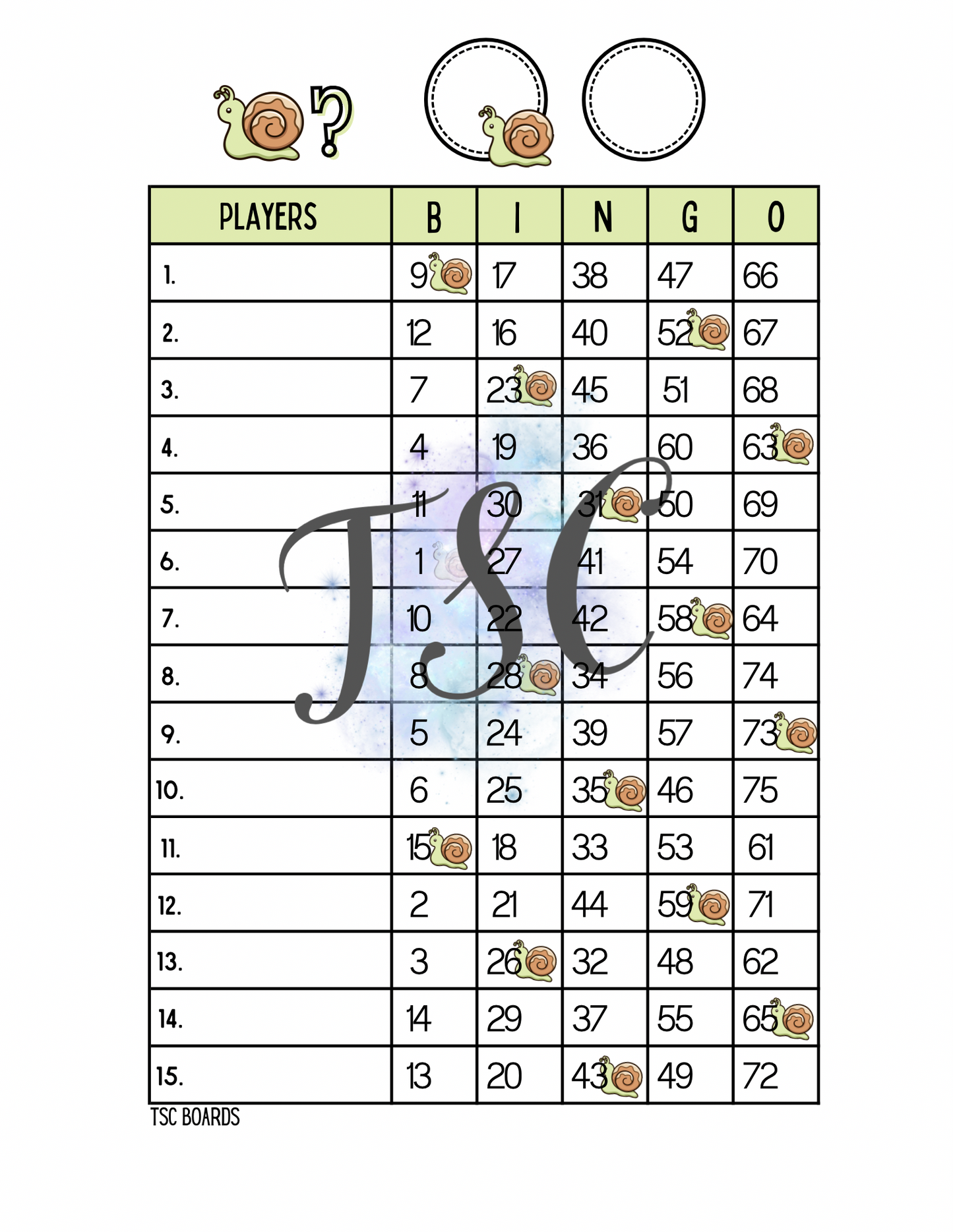 Snail? 1-75 Mixed