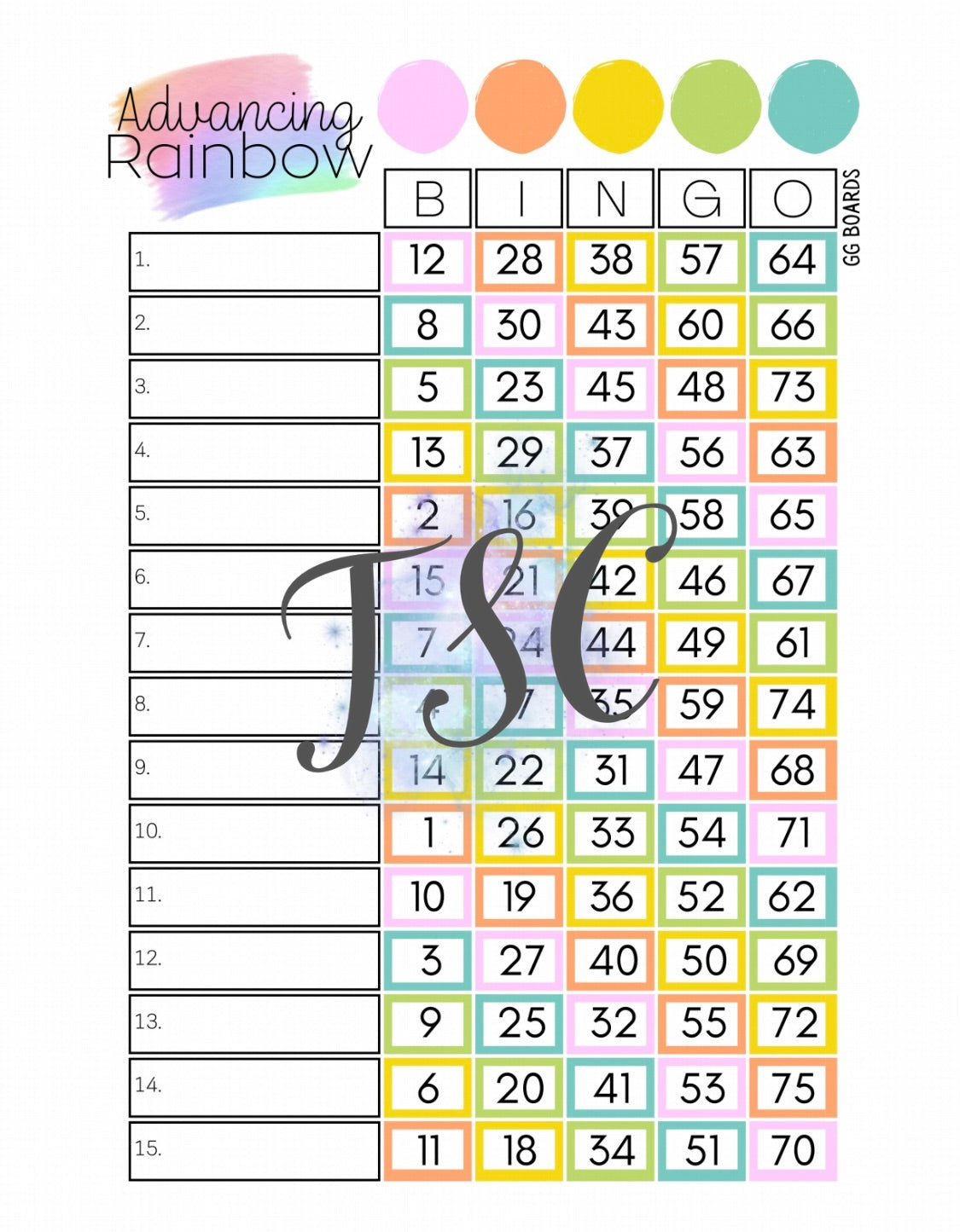 Advancing Rainbow Main Pastel 1-75 Mixed