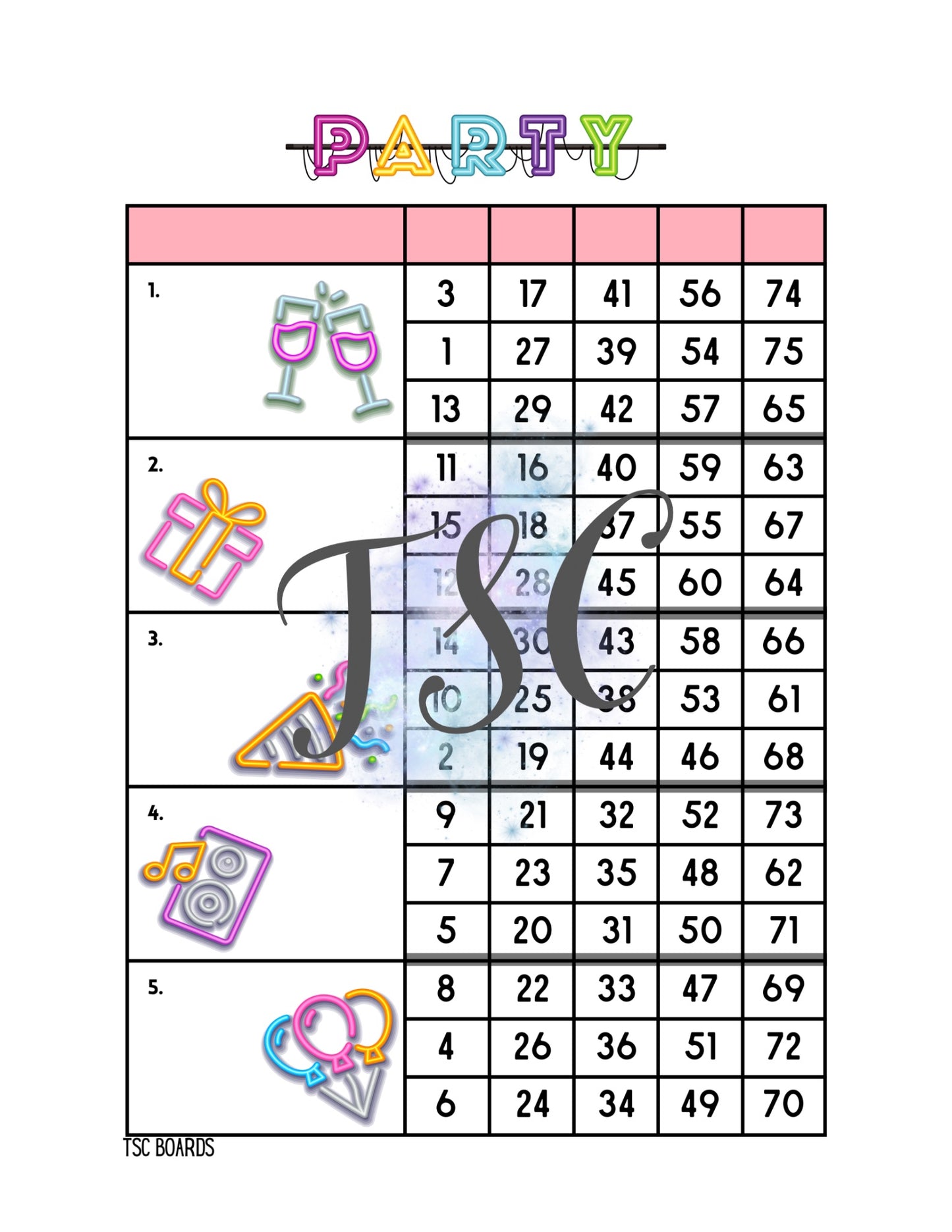 Party Block 1-75 Mixed