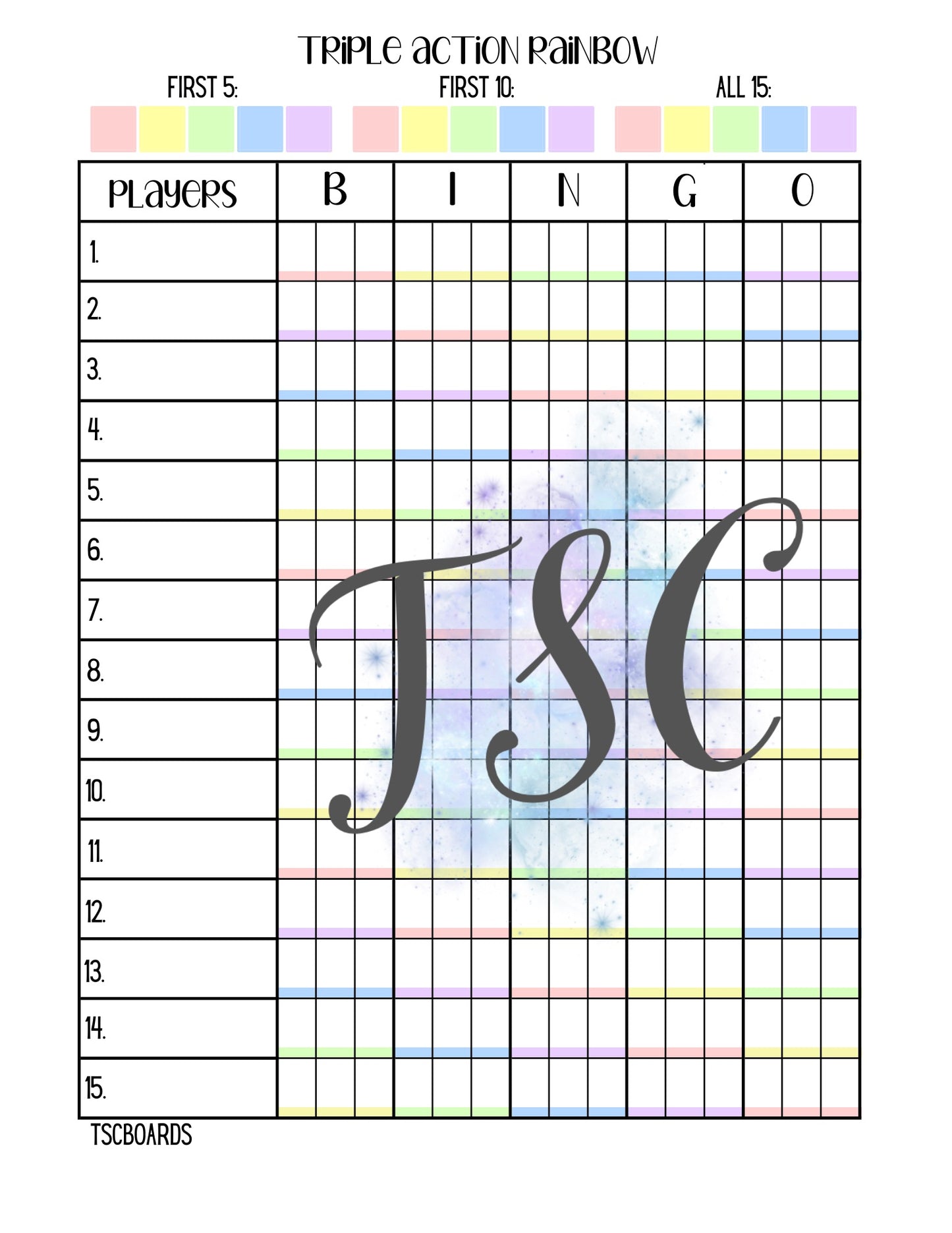 Triple Action Rainbow Board 1-75 Ball