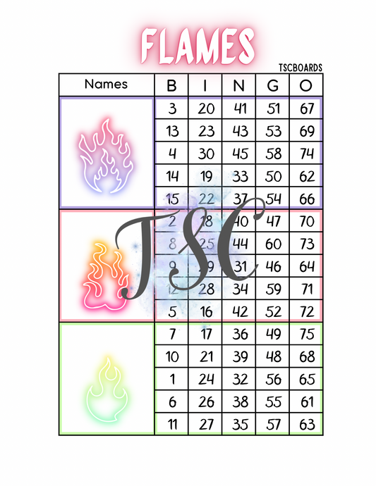 Flames Mega Block 1-75 Mixed