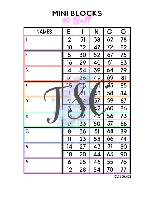 Mini Block 1-90 Mixed