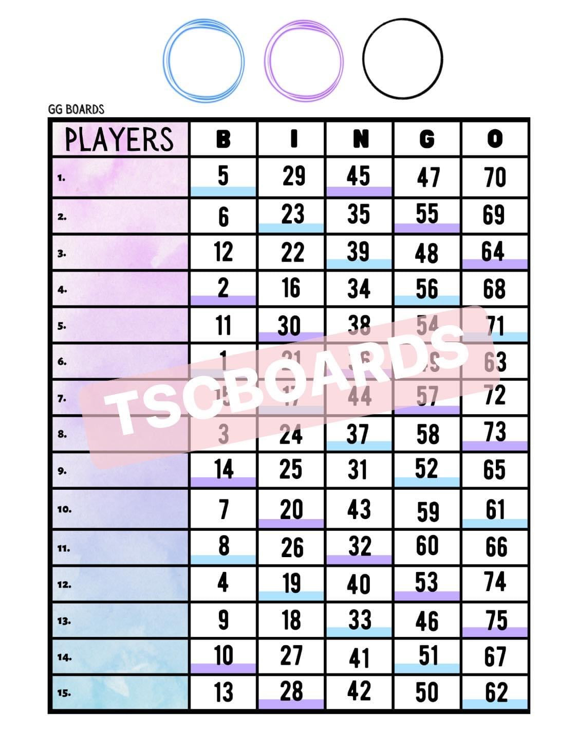 Blue Purple 1-75 Mixed