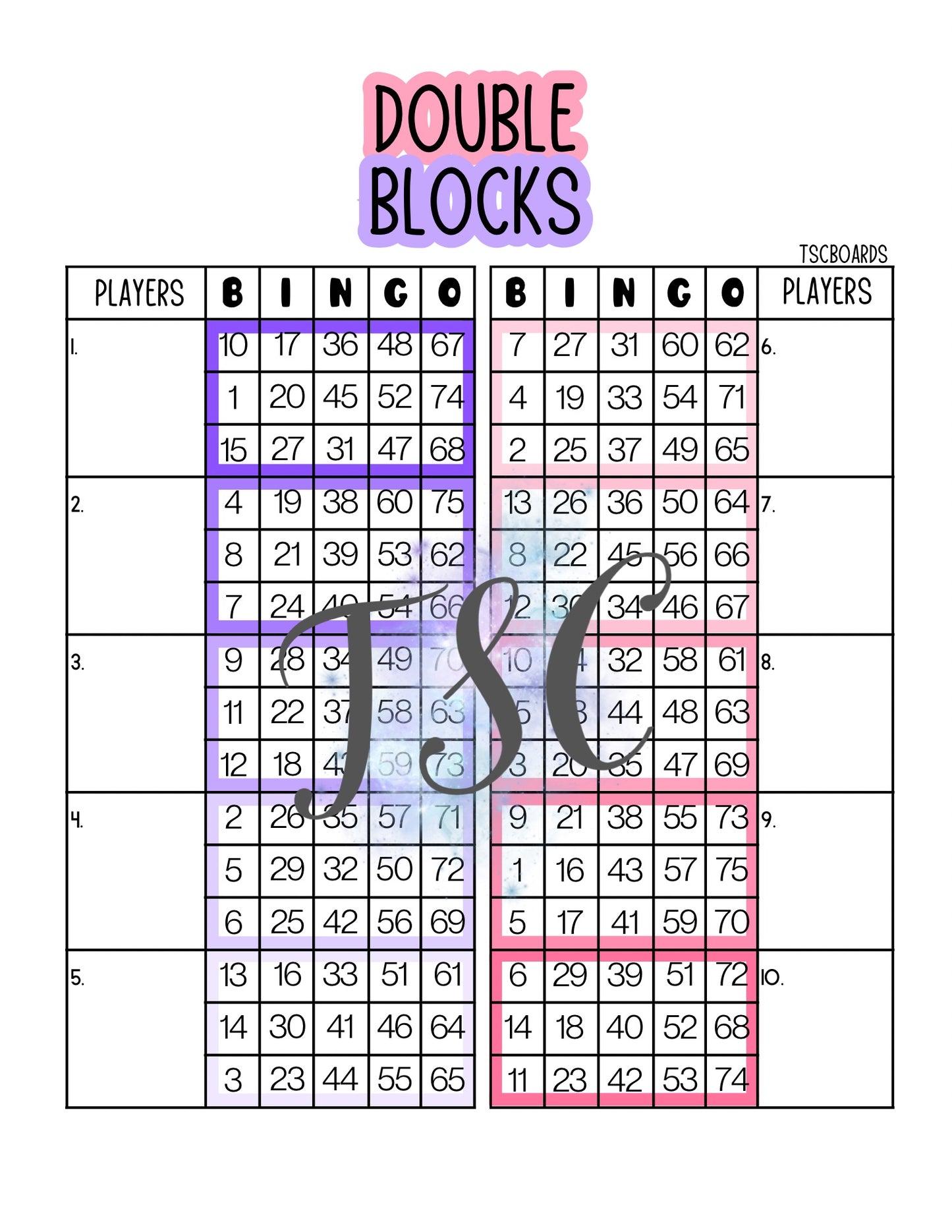 Double Blocks 1-75 Ball