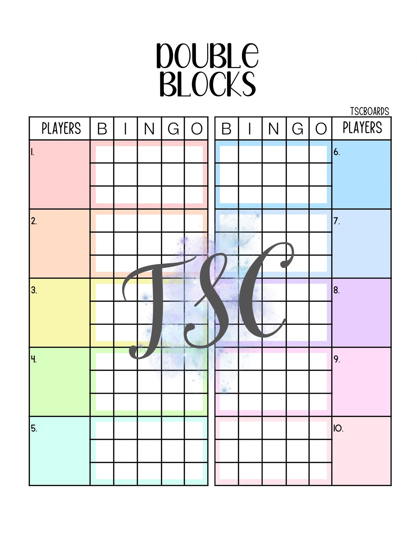 Pastel Double Blocks 1-75 Ball