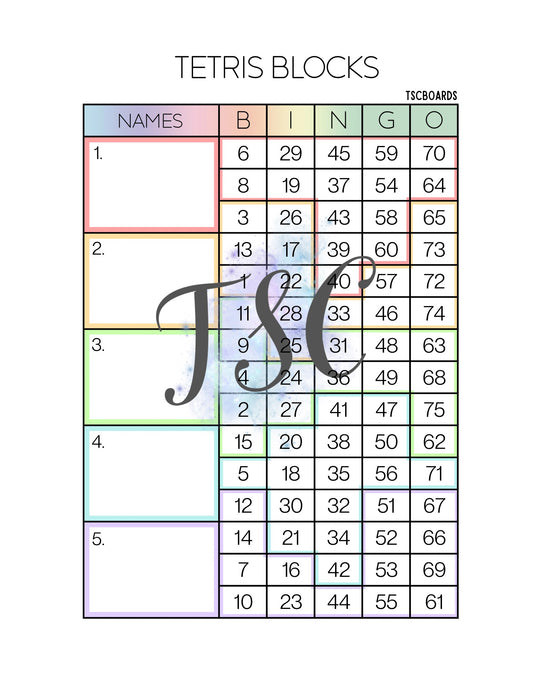 Tetris Blocks Board 1-75 Ball