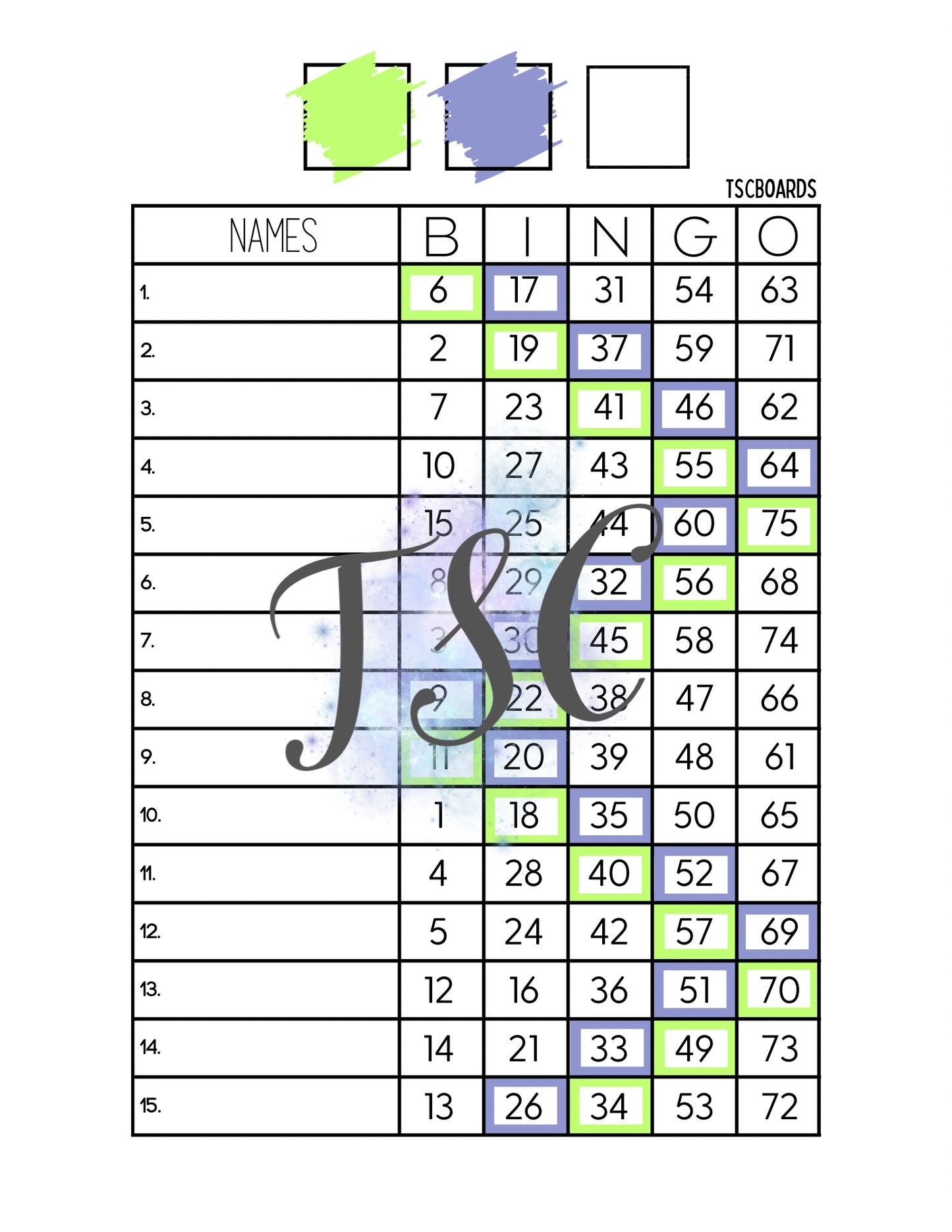 2 Colour Board 1-75 Ball