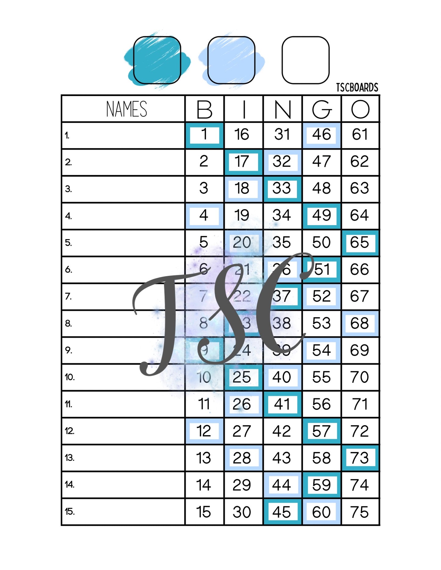 2 Colour Board 1-75 Ball