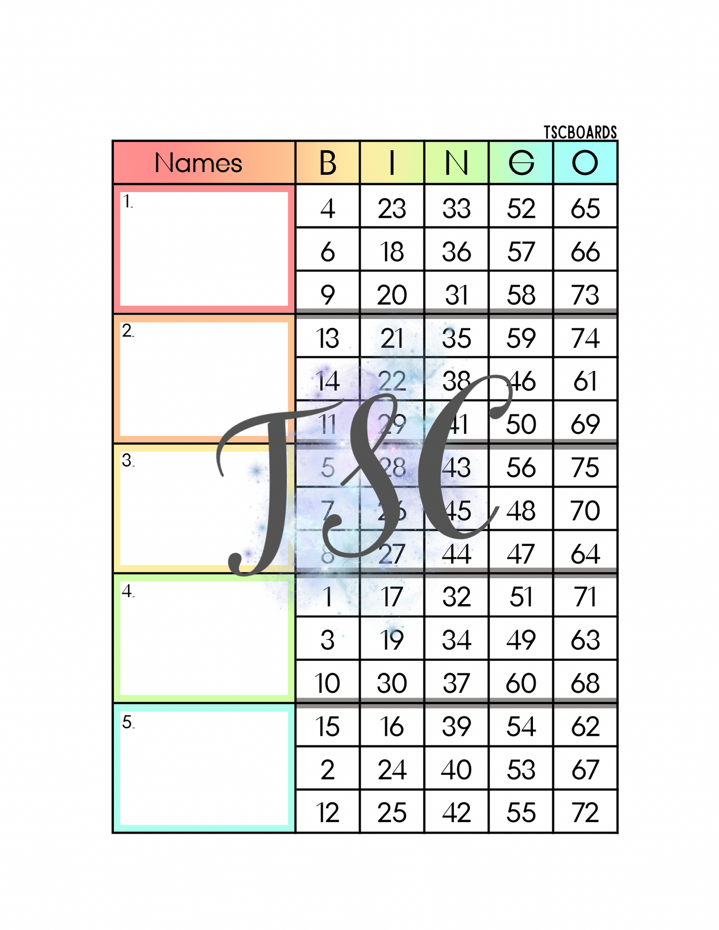 Rainbow Block 1-75 Mixed