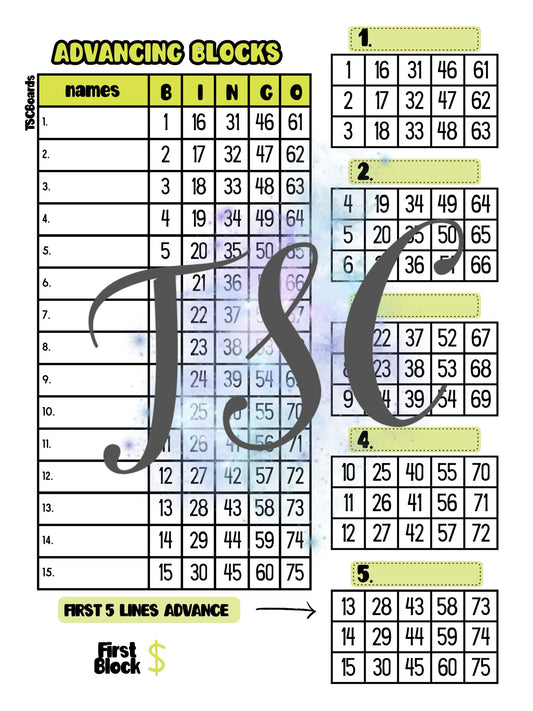 Advancing Blocks Board 1-75 Ball