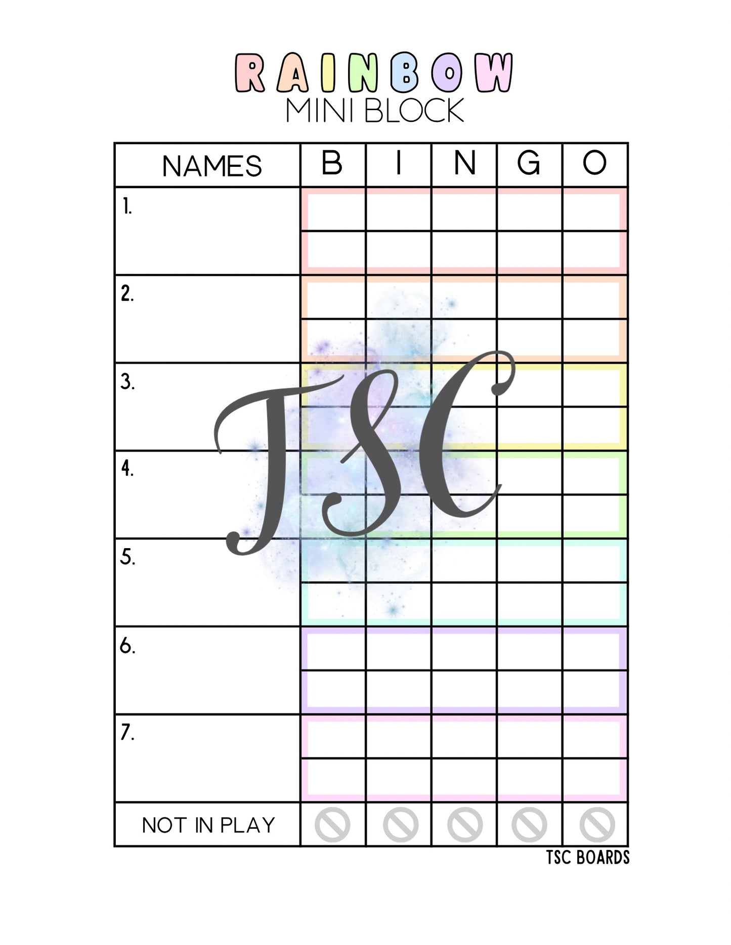 Pastel Rainbow Mini Block 1-75 Ball