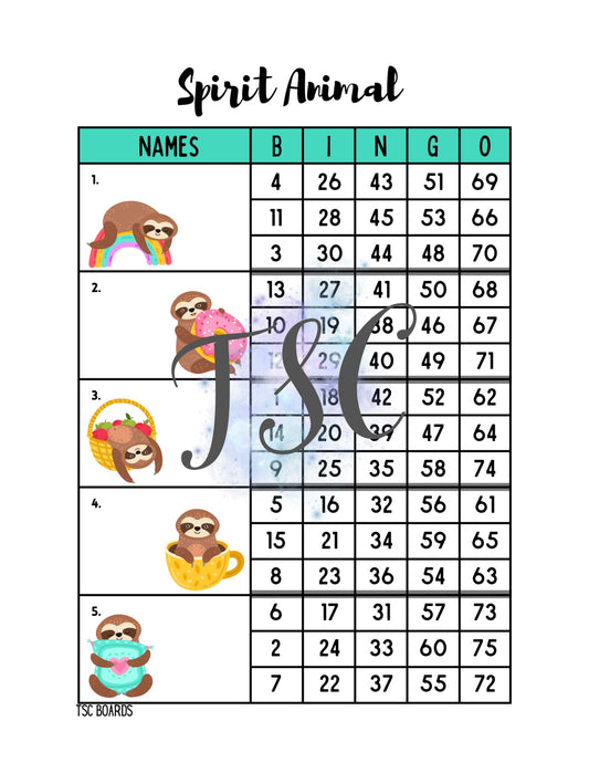 Spirit Animal Block 1-75 Mixed