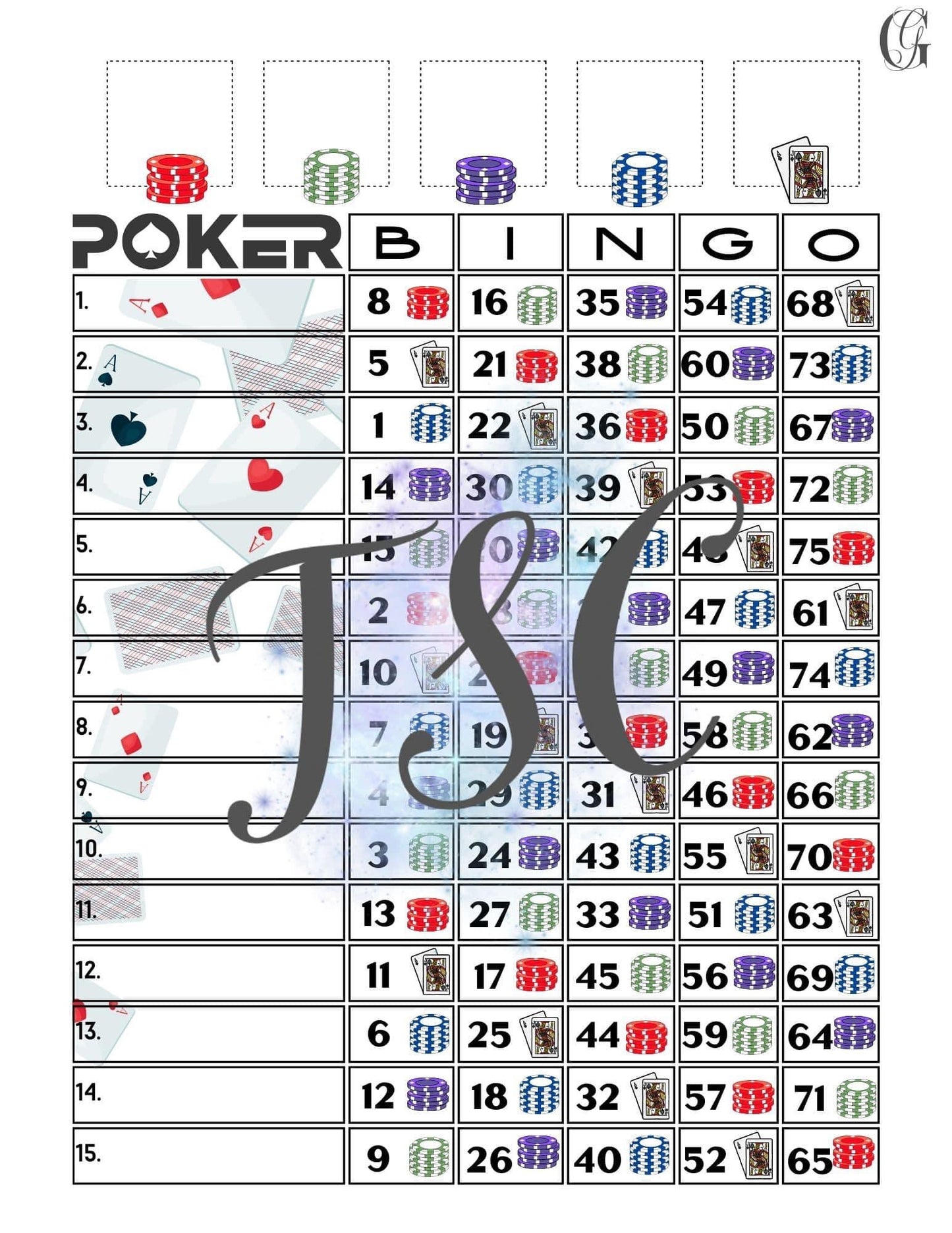 Poker 1-75 Mixed