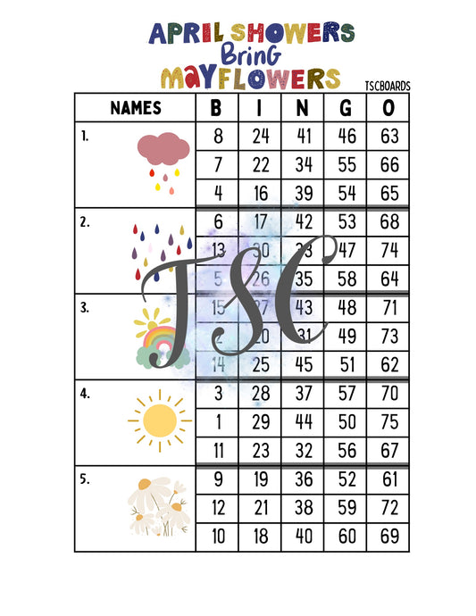 Aprils Showers Bring May Flowers Block 1-75 Mixed