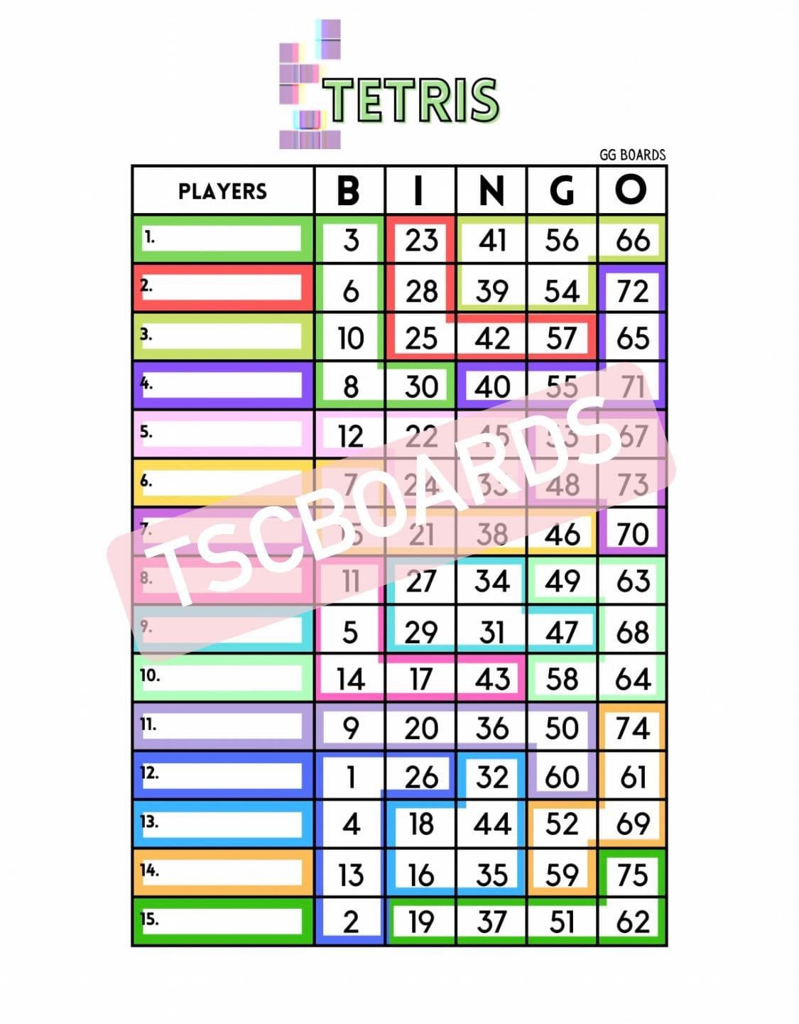 Tetris 1-75 Mixed