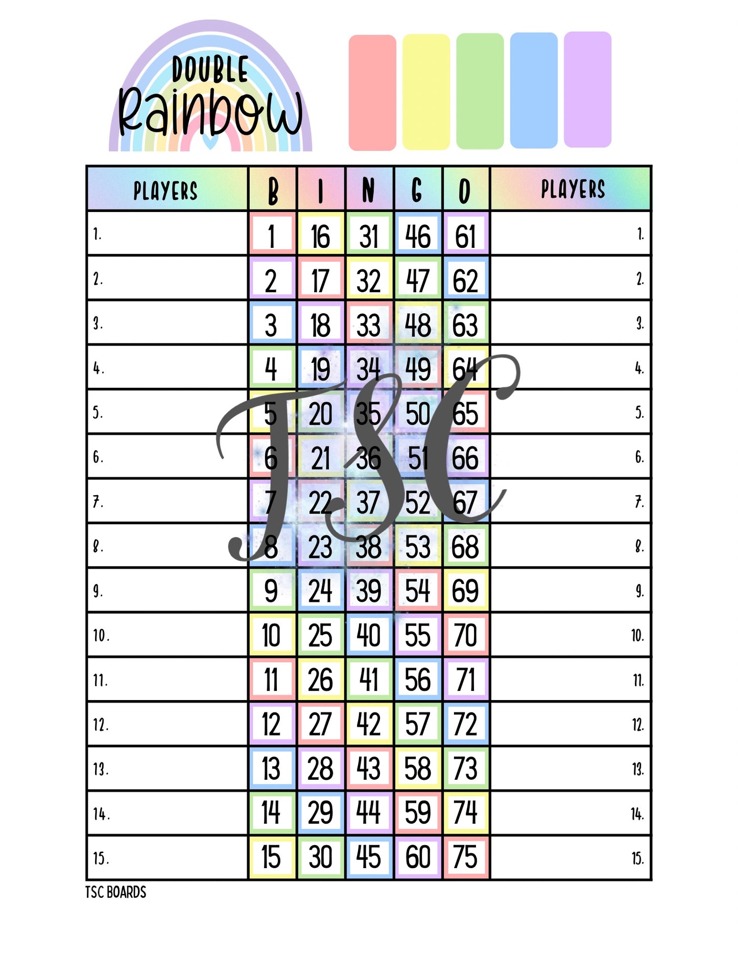 Rainbow Double Board 1-75 Ball