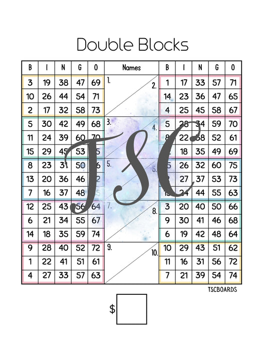 Double Blocks 1-75 Mixed