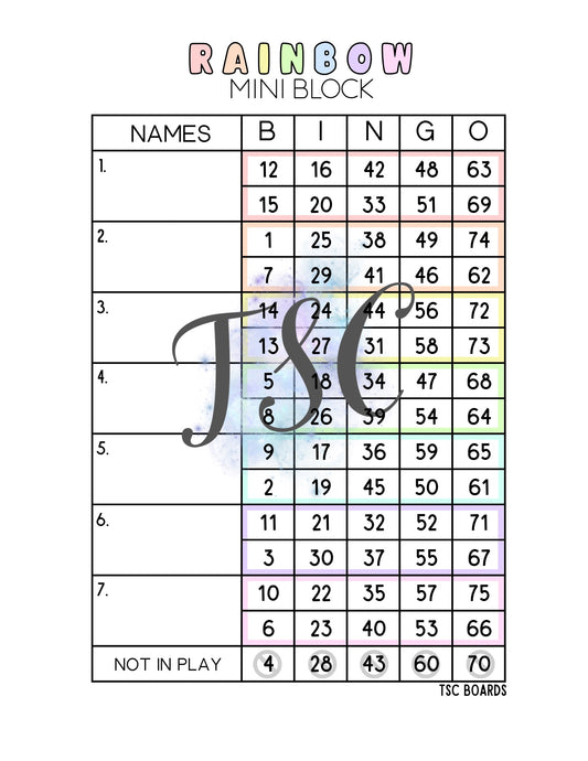 Pastel Rainbow Mini Block 1-75 Ball