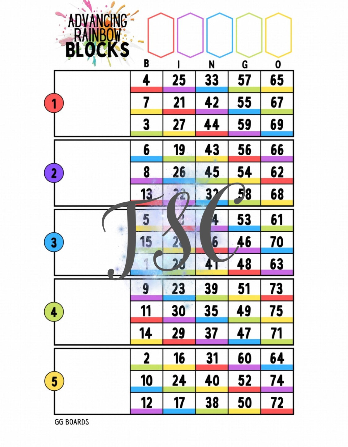 Advancing Rainbow Blocks Main 1-75 Mixed