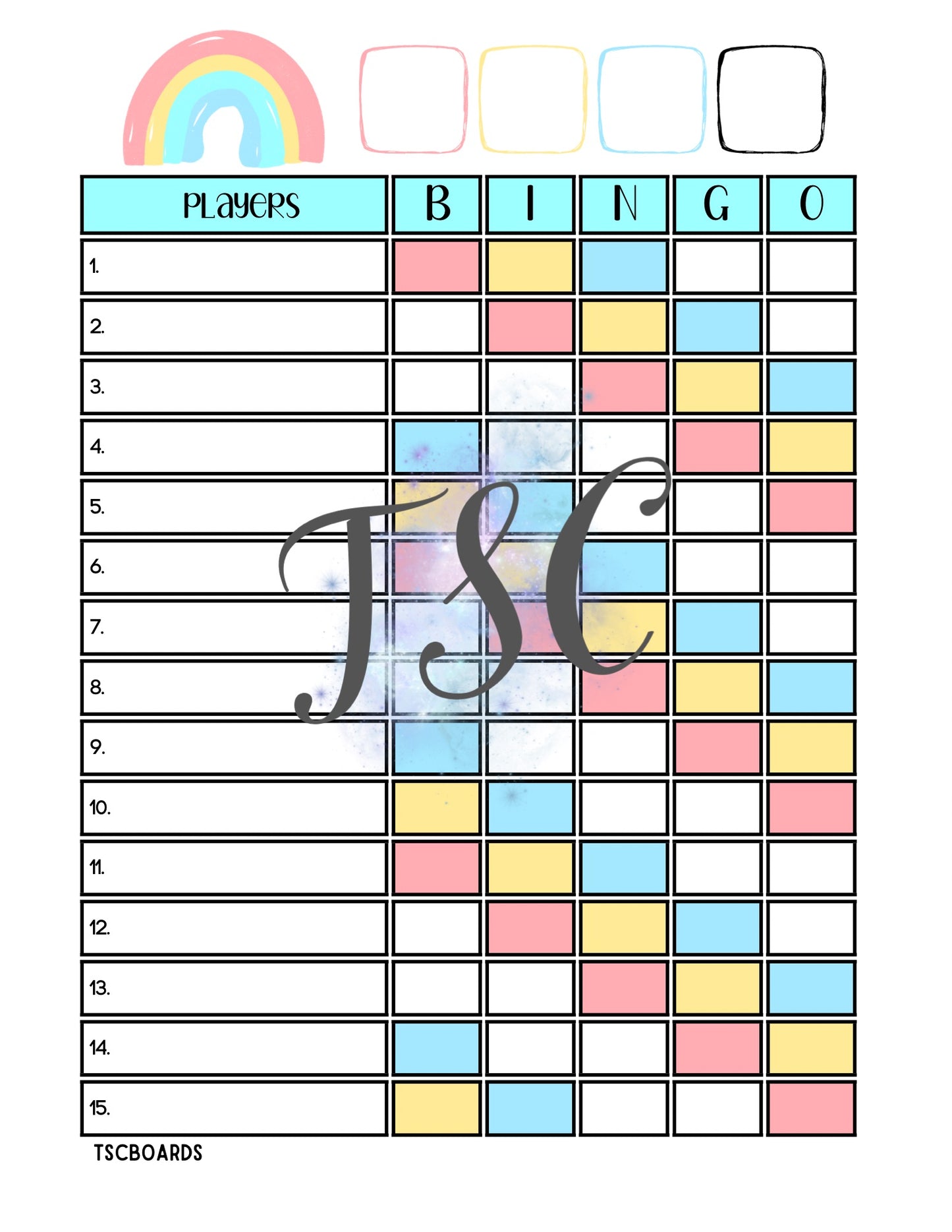 3 Colour Board 1-75 Ball