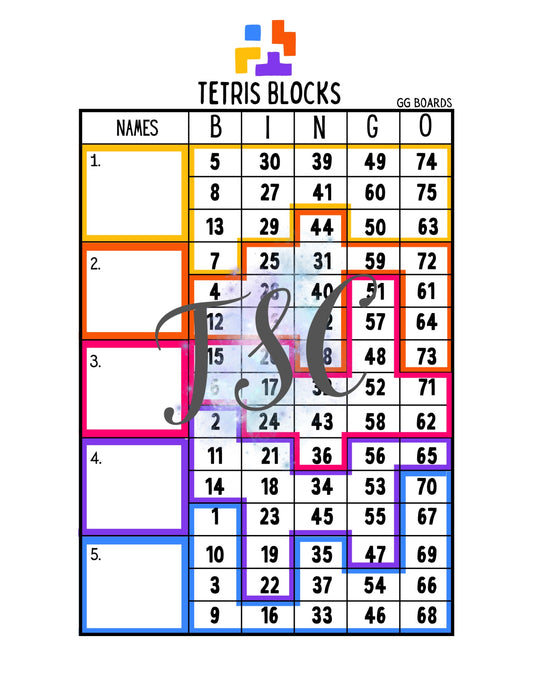 Tetris Block 1-75 Mixed