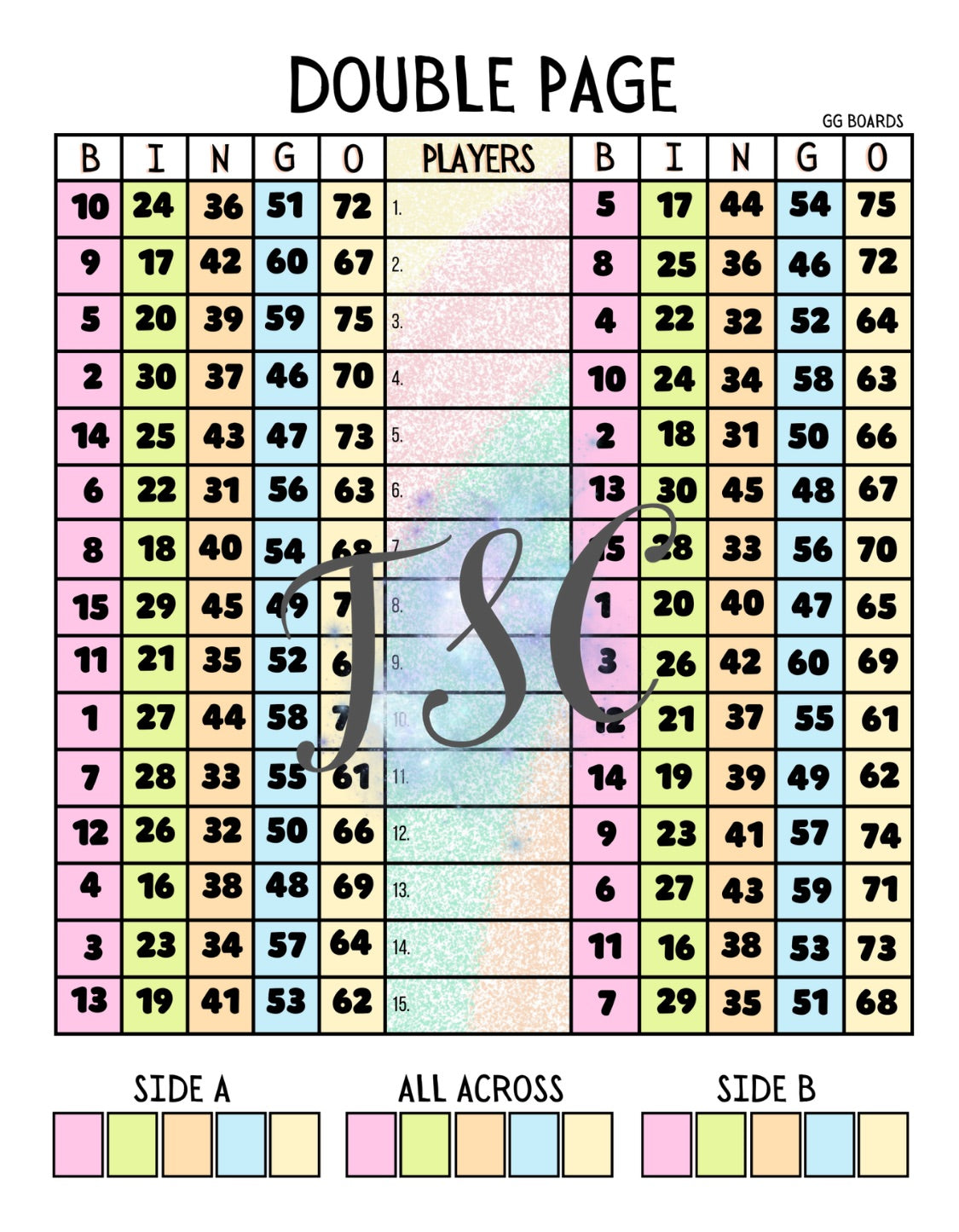Double Page Lanes 1-75 Mixed